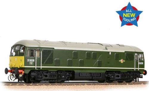 32-415 Bachmann Class 24/0 D5036 Disc H/c BR Grn Sm Yel'w Panels