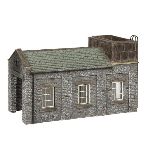 42-0002 Graham Farish Stone Engine Shed with Tank