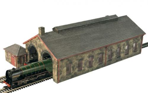 44-0157 Scenecraft  OO Two Road Stone Engine Shed