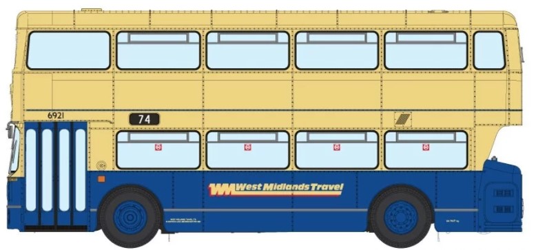 901010 RapidoWest Midlands Fleetline #6921 - WMT Blue/Cream