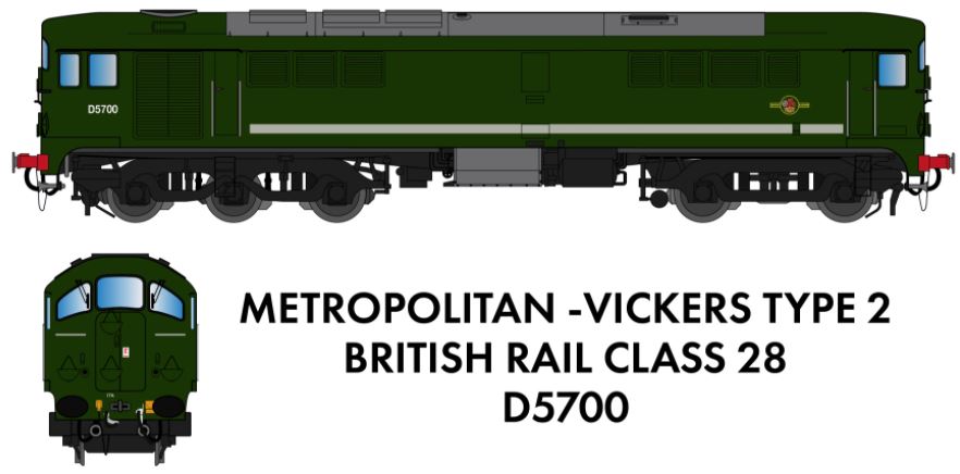905507 Rapido Class 28 D5700 BR Green - DCC Sound Fitted