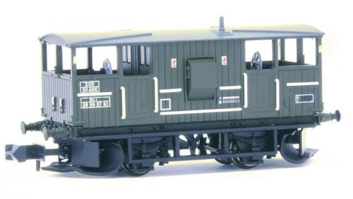 E87519 EFE Rail BR 20T Shark Ballast Plough Brake Van BR Olive