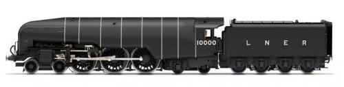 R3979 Hornby LNER Cls W1 Hush Hush 1935 Dble Blast Pipe 10000