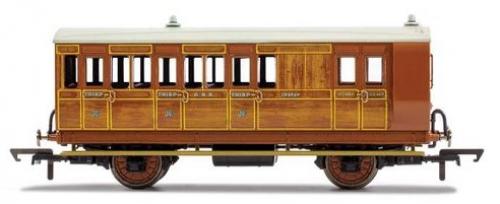 R40059 Hornby GNR, 4 Wheel Coach, Brake 3rd Class, 399 - Era 2