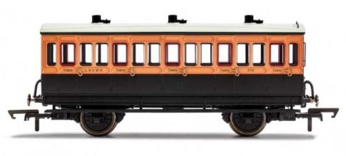 R40062 Hornby LSWR, 4 Wheel Coach, 3rd Class, 302 - Era 2