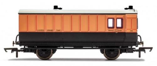 R40064 Hornby LSWR, 4 Wheel Coach, Brake Baggage, 140 - Era 2
