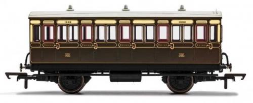 R40066A Hornby GWR, 4 Wheel Coach, 3rd Class, 1882 - Era 2/3