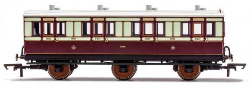 R40073 Hornby LNWR, 6 Wheel Coach, 1st Class, 1889 - Era 2