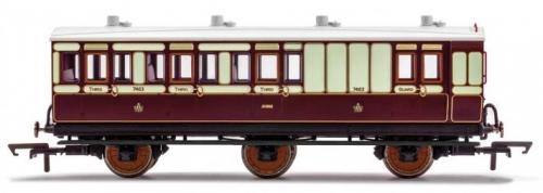 R40075 Hornby LNWR, 6 Wheel Coach, Brake 3rd Class, 7463 - Era 2