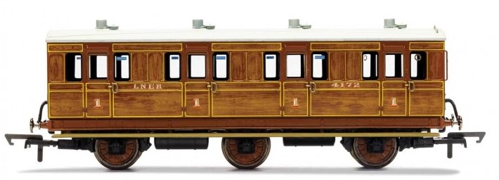 R40081 Hornby LNER, 6 Wheel Coach, 1st Class, 4172 - Era 3