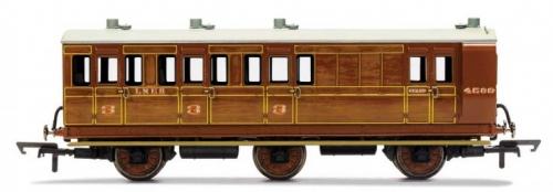 R40083 Hornby LNER, 6 Wheel Coach, Brake 3rd Class, 4589 - Era 3