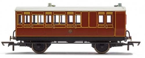 R40118 Hornby LB&SCR 4 Wheel Coach Brake 3rd Class Fitted Lights