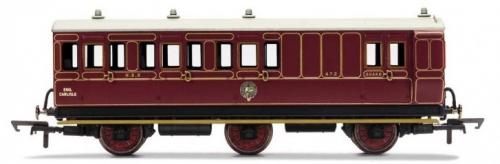 R40142 Hornby NBR, 6 Wheel Coach (Brake 3rd) Fitted Lights 472