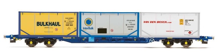R60045 Hornby Touax KFA Container Wagon (3 x 20’ Tanktainers)