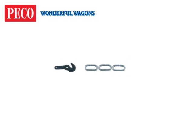 PS624 PECO O Gauge 3 Link Couplings & Hooks R-04 (KIT) - UK